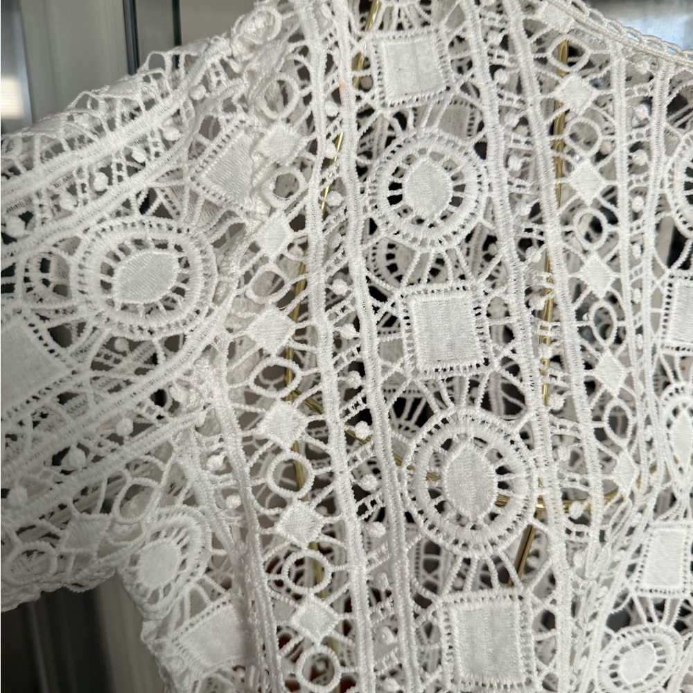 Forever 21 White Lace Long Sleeve Blouse - Picture 3 of 6